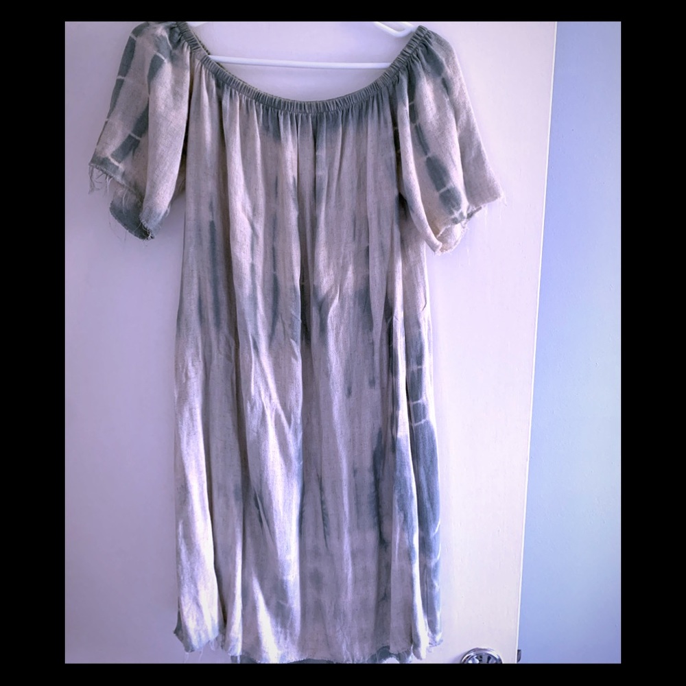 Tie Dye off the shoulder dress